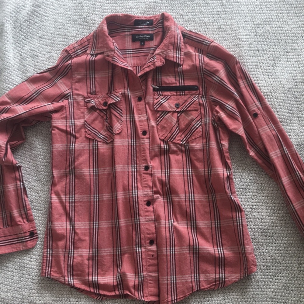 Men’s red button up